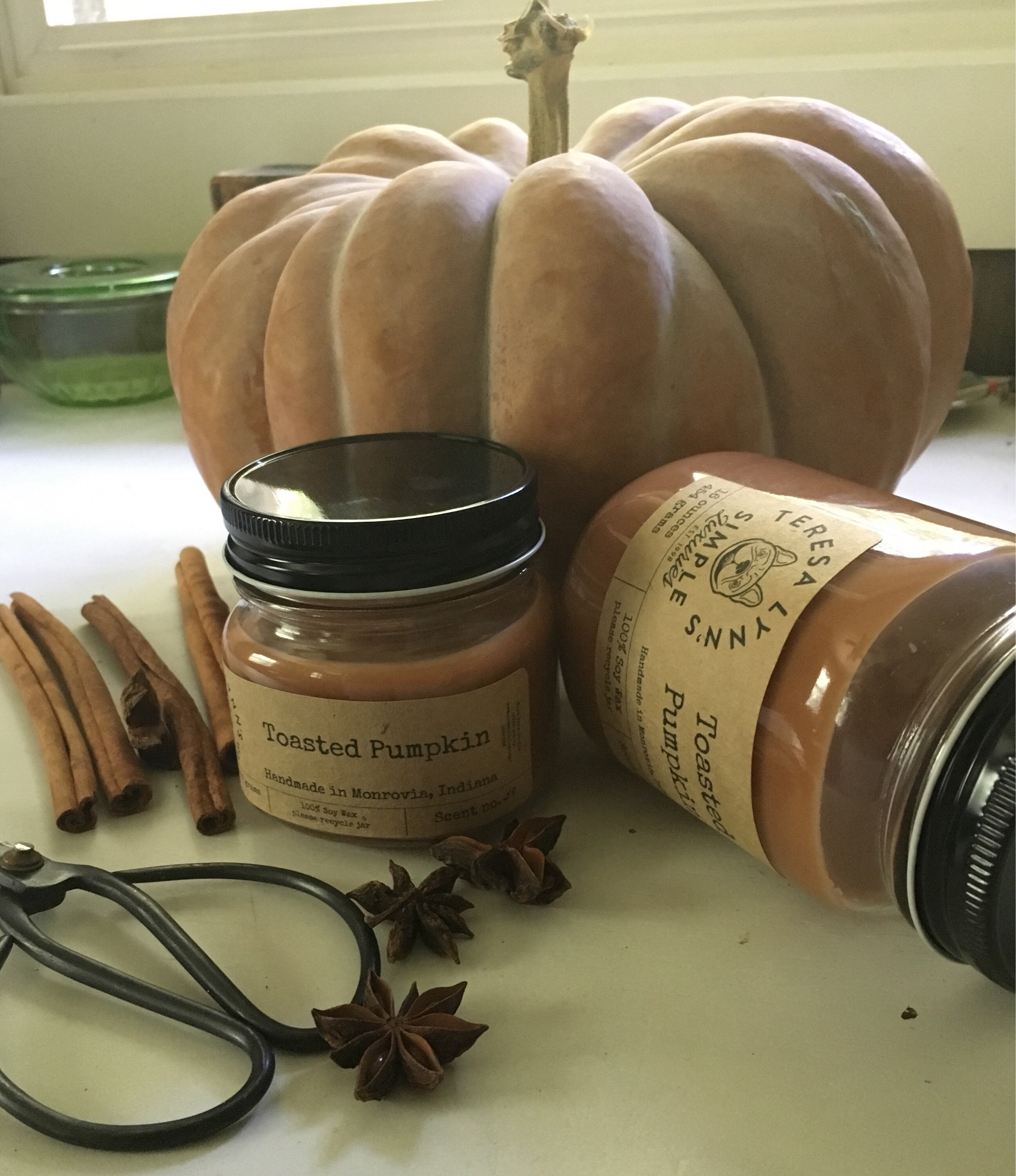 Toasted Pumpkin, soy candle, wooden wick , Pumpkin scented Candle, Candle, Handmade, long