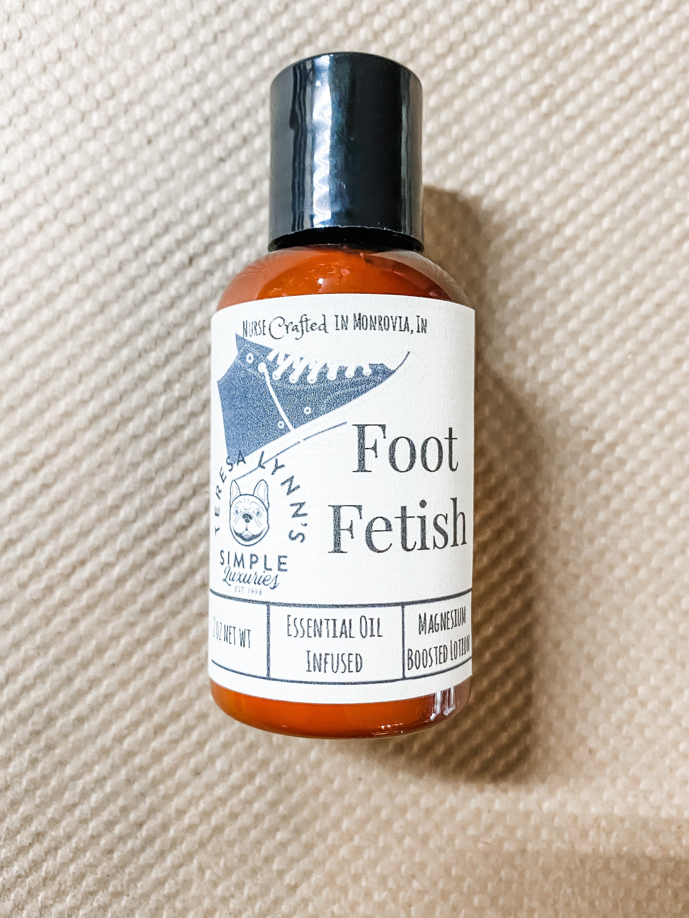 Foot Fetish, cooling foot lotion, peppermint, tea tree, lavender