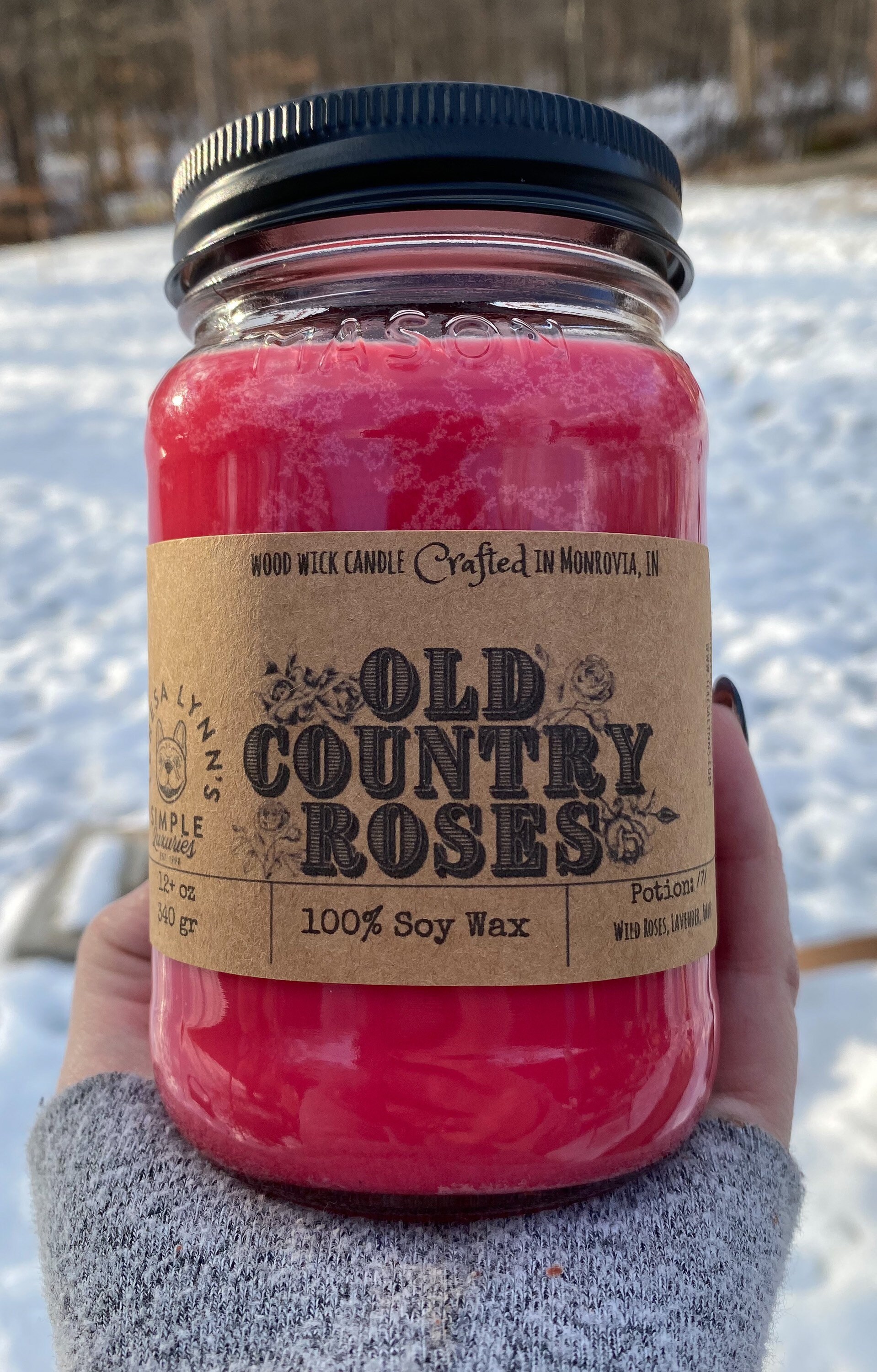 Old Country Roses, rose scented candle, , valentines day, soy wax ...