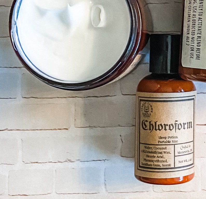 Chloroform sleep potion lotion holistic calming coconut | Etsy
