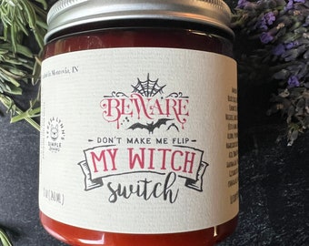 Beware, Don't Make Me Flip My Witch Switch, Lotion, Patchouli Lavender Cream, linen spray, calming spray, calm, vibe, patchouli, lavender