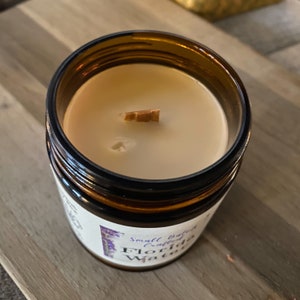 Florida Water infused Wooden Wick Soy Wax Candle created with Our Vintage Florida Water Recipe image 8