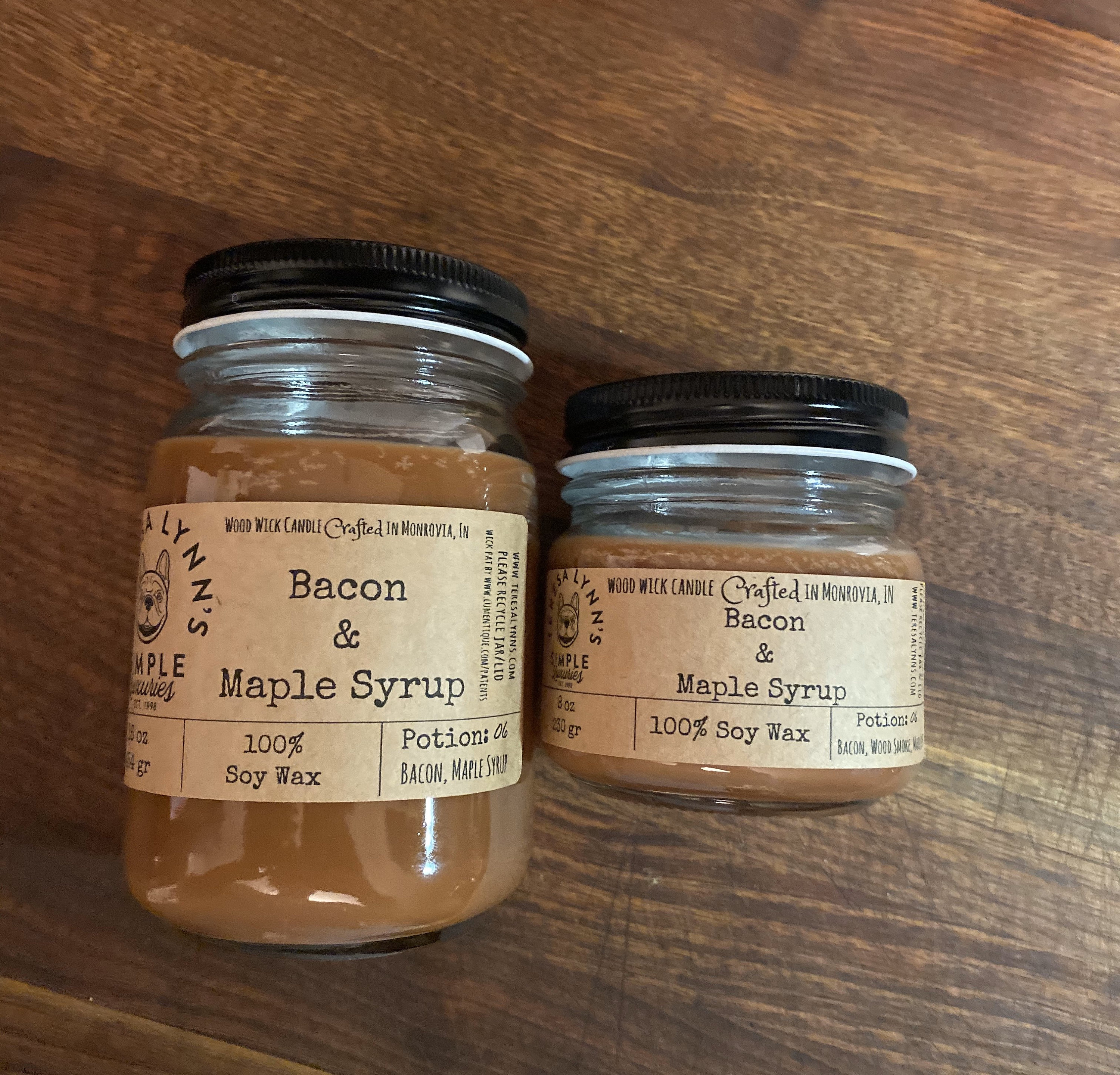 Bacon candle, pancake candle, , handmade, bacon, soy wax, candle, gift