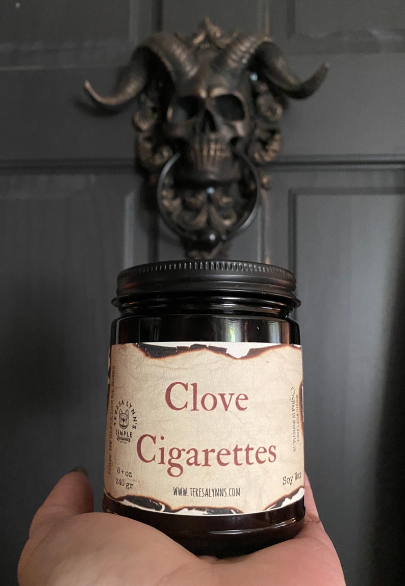 Clove Cigarette Scented Candle Wood Wick Candle Soy Candle Etsy
