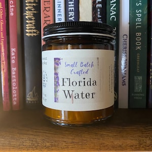 Florida Water infused Wooden Wick Soy Wax Candle created with Our Vintage Florida Water Recipe image 1