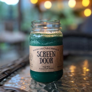 Screen Door™, Porch Candle,  Herbal, Spice and Citronella Wooden Wick Soy Candle