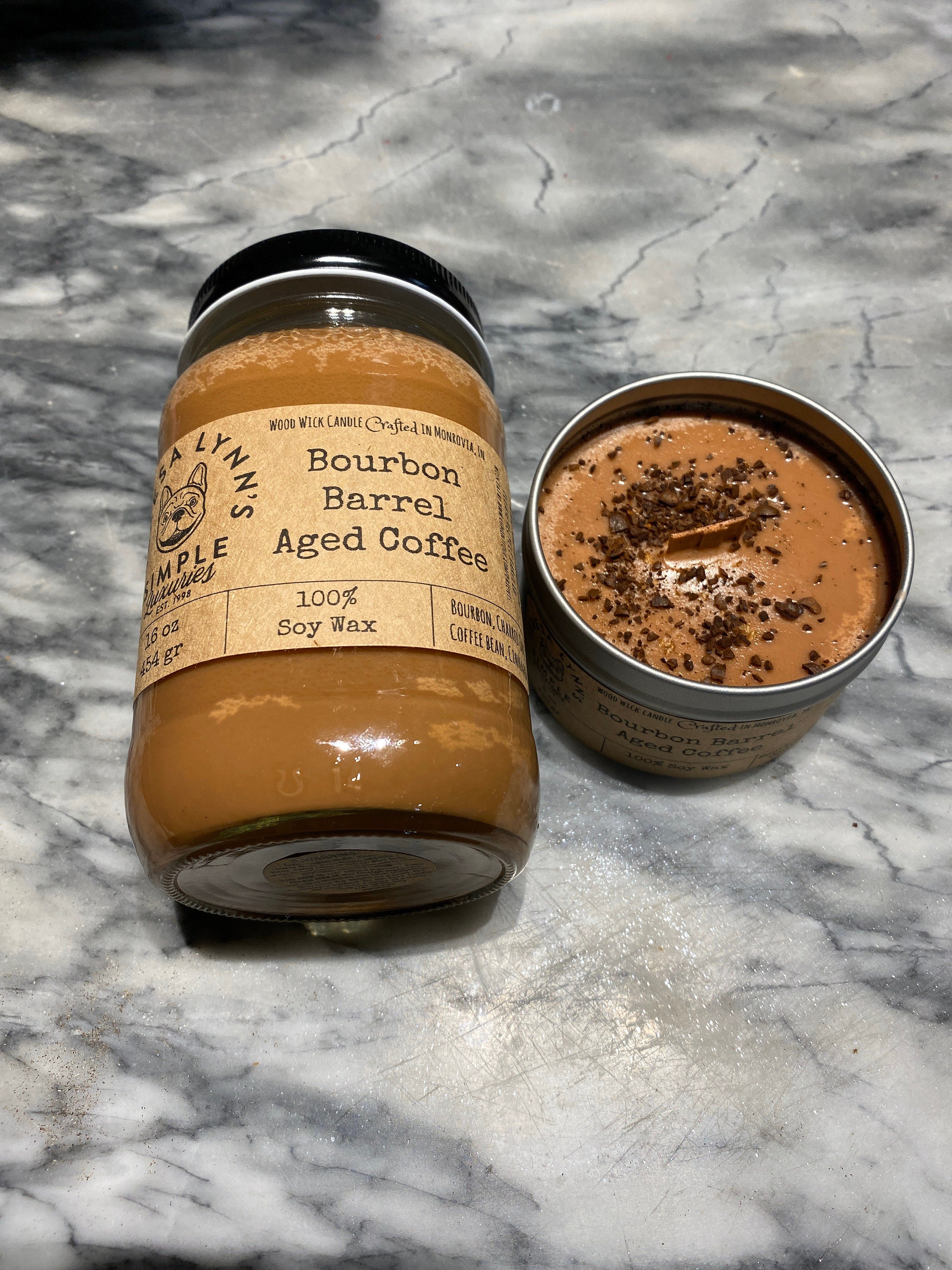 Bourbon Barrel Aged Coffee, candle, , Woodwick, Soy Candle, Bourbon