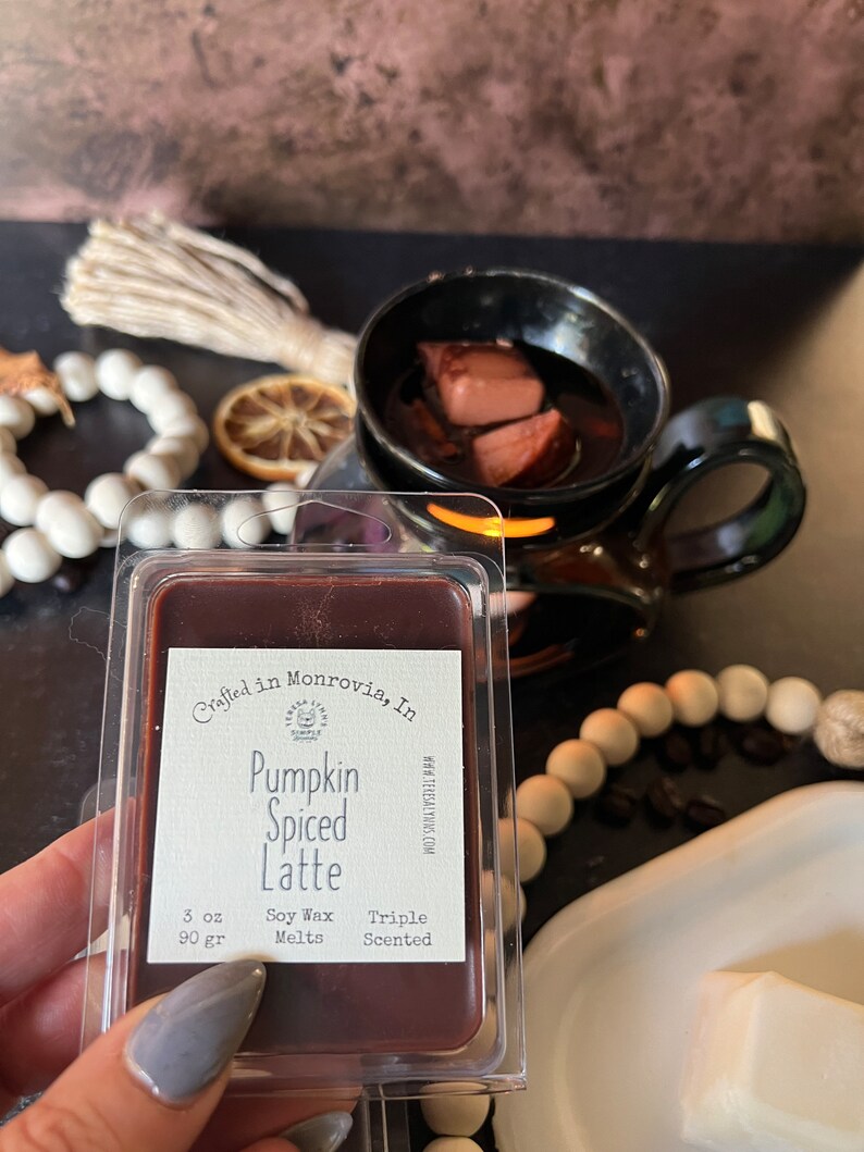 Fondants parfumés de saison, tartelette à la cire de soja 100 %, triple parfum, sans phtalate, fondant électrique, tarte à la cire, sans flamme, image 6