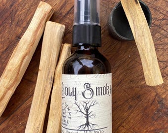 Palo Santo Smudge Spray: Holy Smoke, Tigers Eye Protection