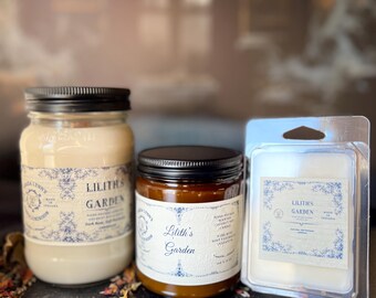 Lilith’s Garden Candle - Black Rose & Patchouli - Wooden Wick Soy Wax