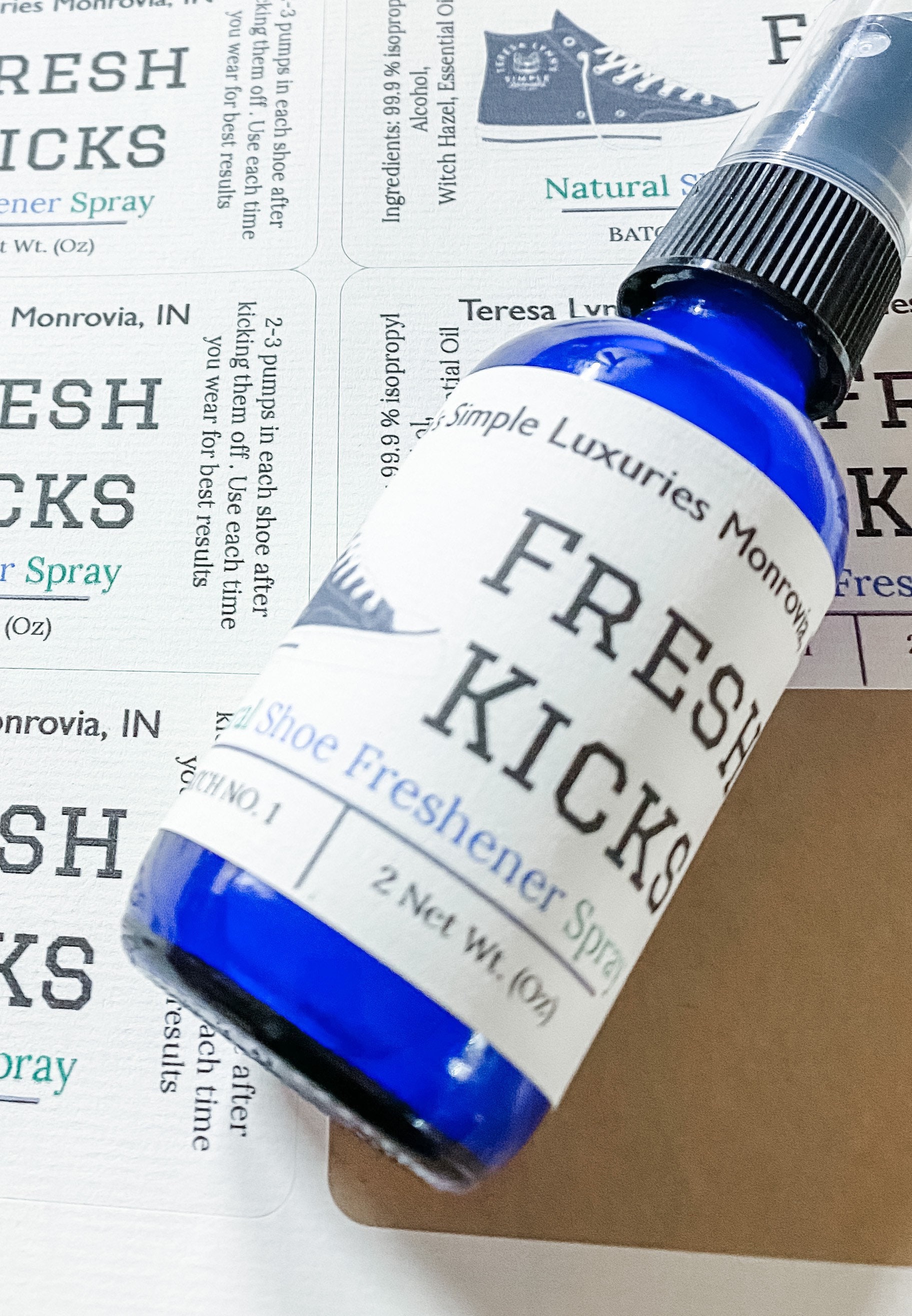 Fresh Kicks, shoe refresher, natural odor relief, foot care, essential