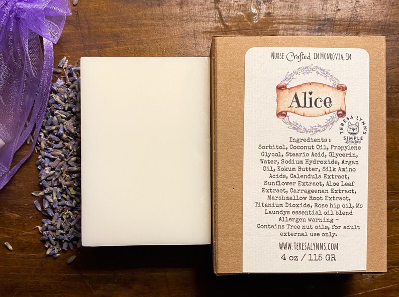 Alice Bar Soap Lavender essential oil hand blended soap image 8