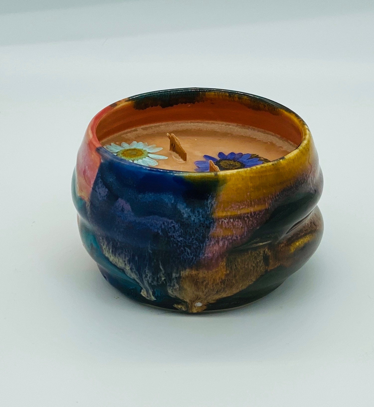 Sublime Pottery, vessel candle, Fall, , soy wax, handmade, one of a