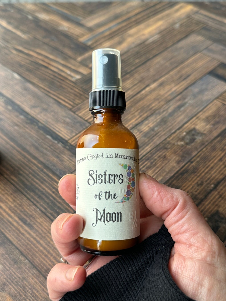 Sisters of the Moon, lotion, skin lotion, hemp, Patchouli, exotic resin, clove, Shea butter, skin care, dry skin, magnesium oil, skin Cream Spray 2 oz