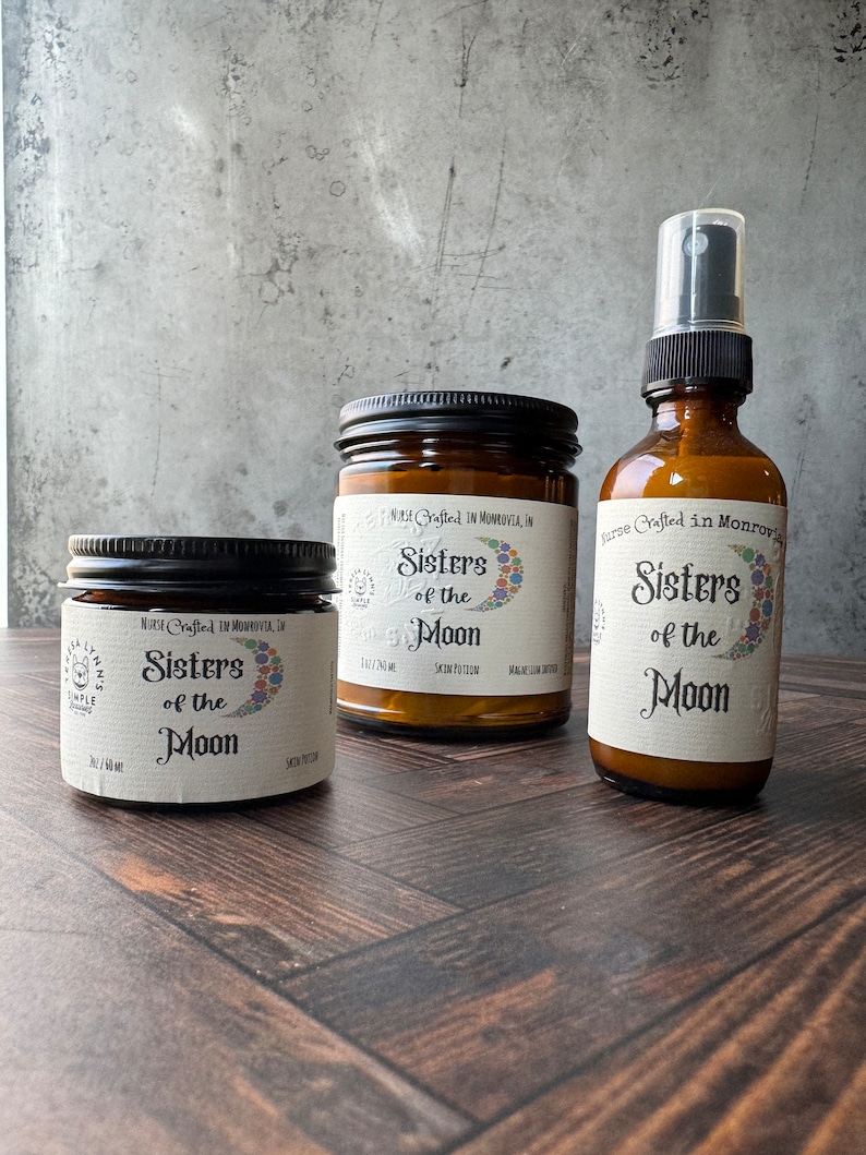 Sisters of the Moon, lotion, skin lotion, hemp, Patchouli, exotic resin, clove, Shea butter, skin care, dry skin, magnesium oil, skin Cream immagine 1