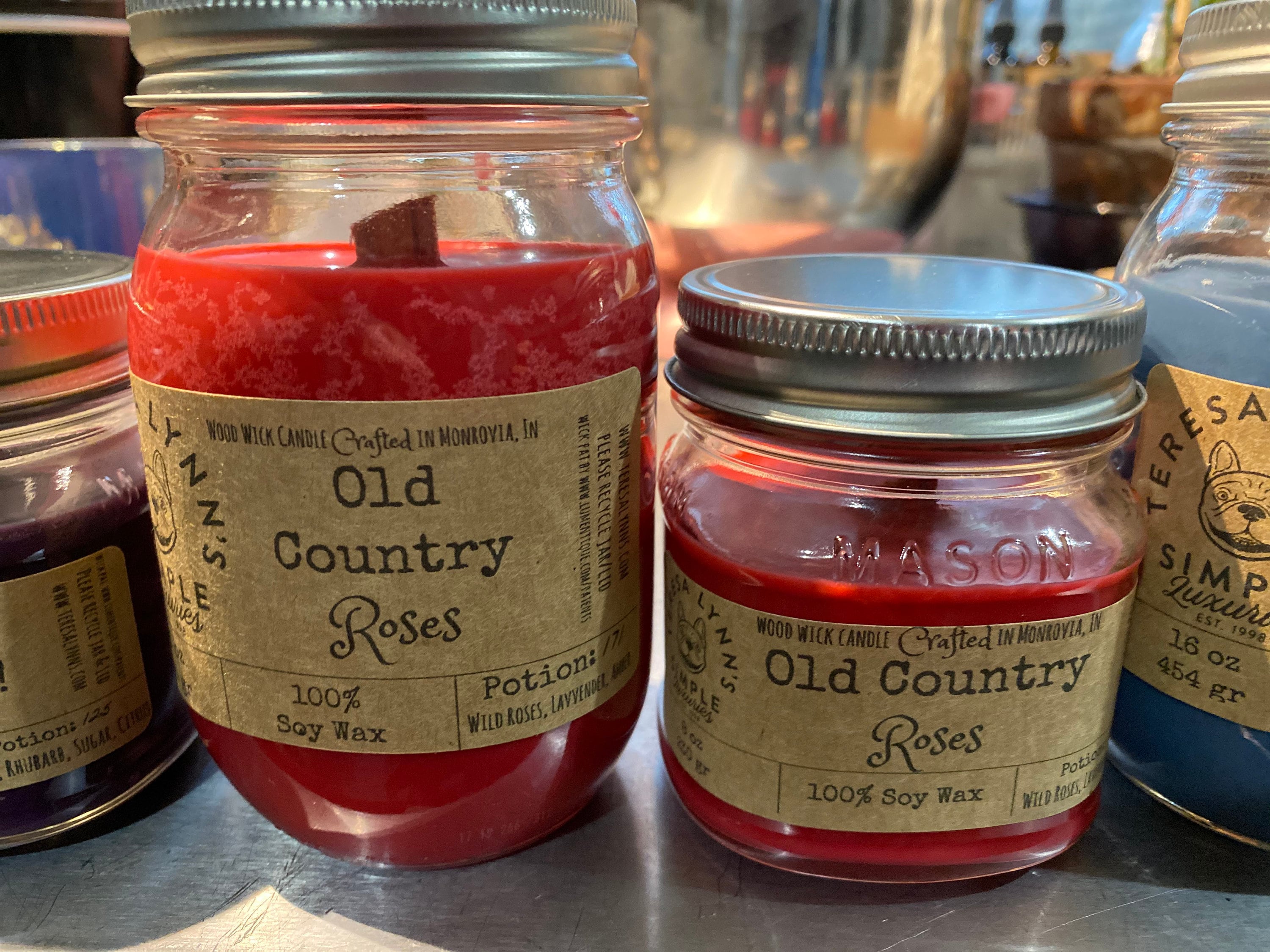 Old Country Roses, floral scented candle, , gothic, bohemian, soy wax ...