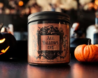 All Hallows Eve Pumpkin Spice & Toasted Marshmallow Wooden Wick Candle