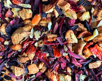 Peach Truck Fruit Tea: Organic Peach, Apple, Hibiscus Blend