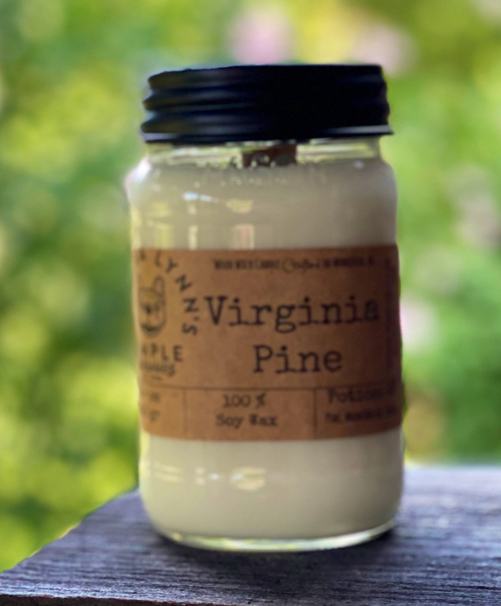 Virginia Pine, scented candle, wood wick candle , autumn candle