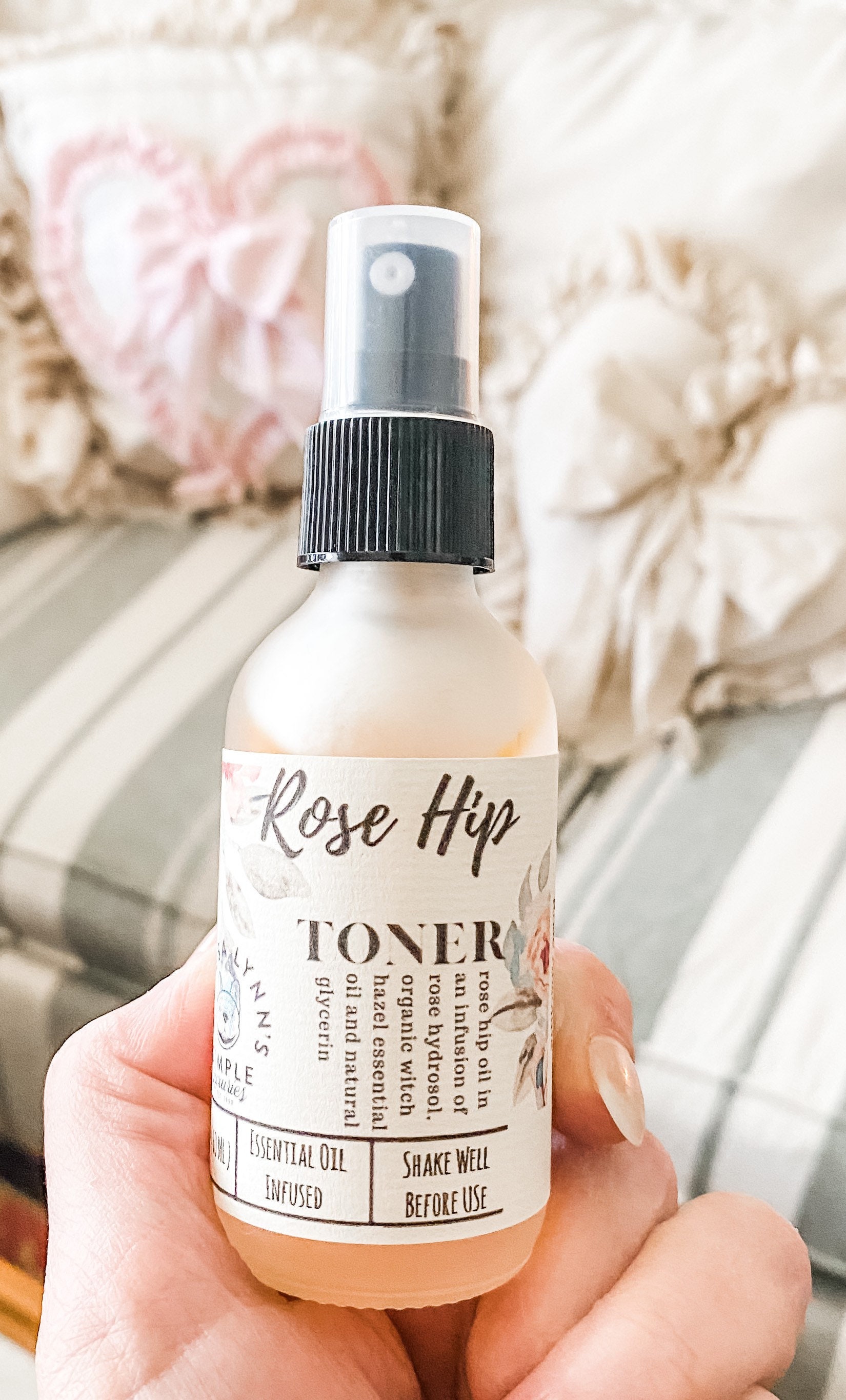 Rose Water Toner Rose Hip Oil Toner Witch Hazel Toner Skin picture picture