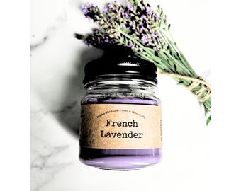 French Lavender Vanilla Candle: Wooden Wick Soy Wax