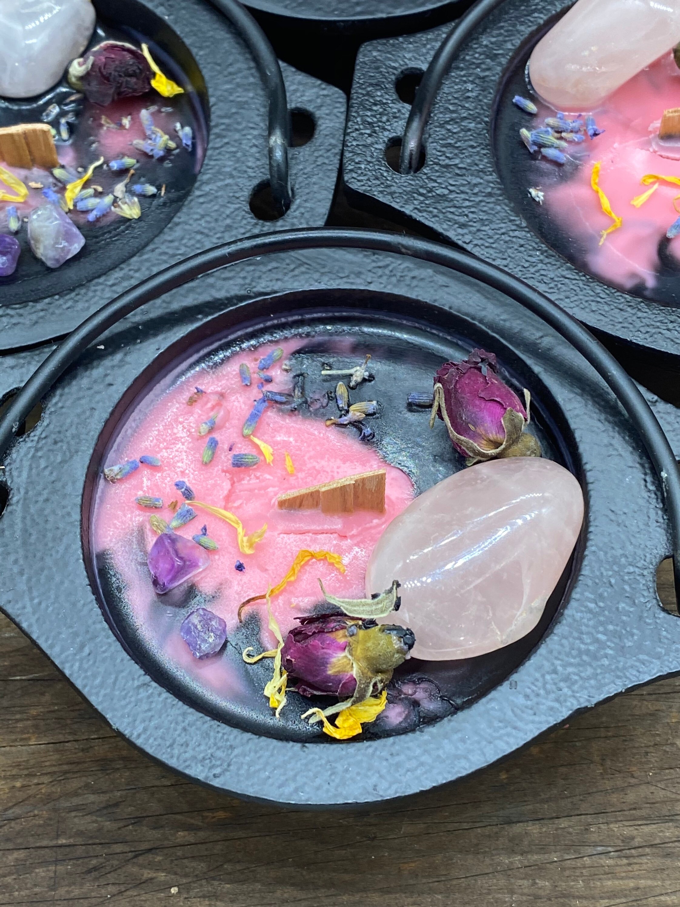 Cauldron candle, Uplifting, ritual, smudge candle, intention candle