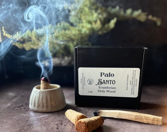 Palo Santo Incense Cone set, Hand rolled, hand made, Natural wood, Ecuadorian, space cleansing, witchy, intention, responsibly harvested