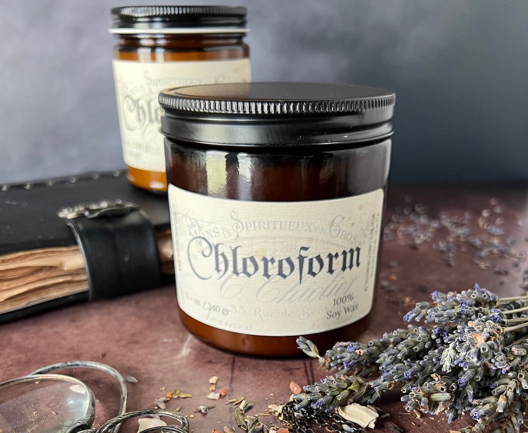 Chloroform Wooden Wick Soy Candle Self Care Candle Witch picture