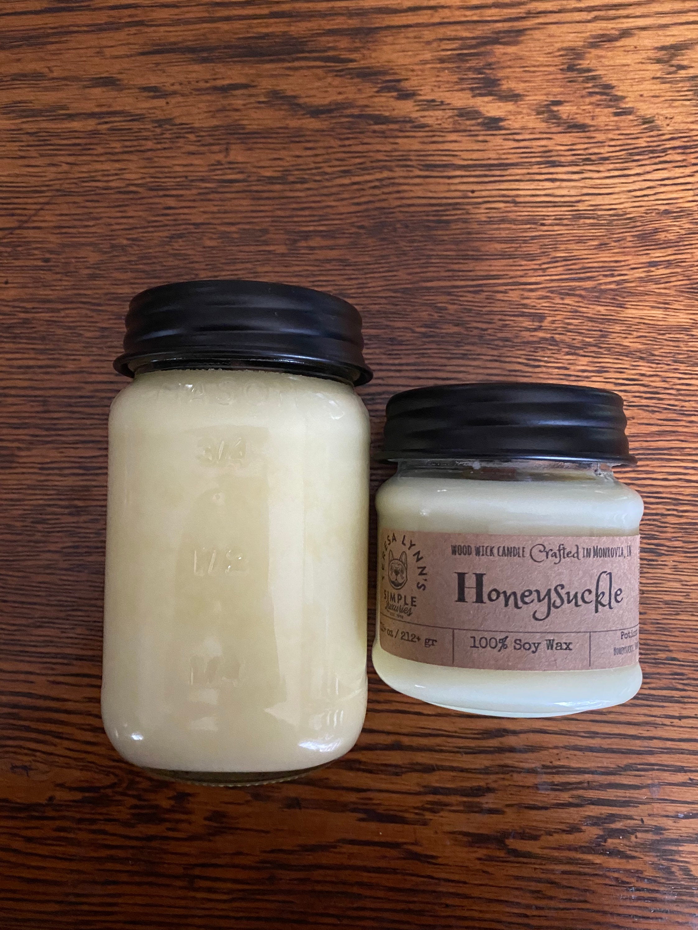 Honeysuckle, Wood wick, soy, natural wax, farmhouse, handmade, french