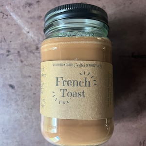 French Toast, Soy Wax, wooden wick candle