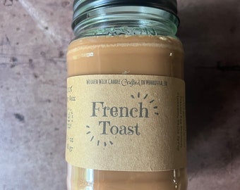 French Toast, Soy Wax, wooden wick candle