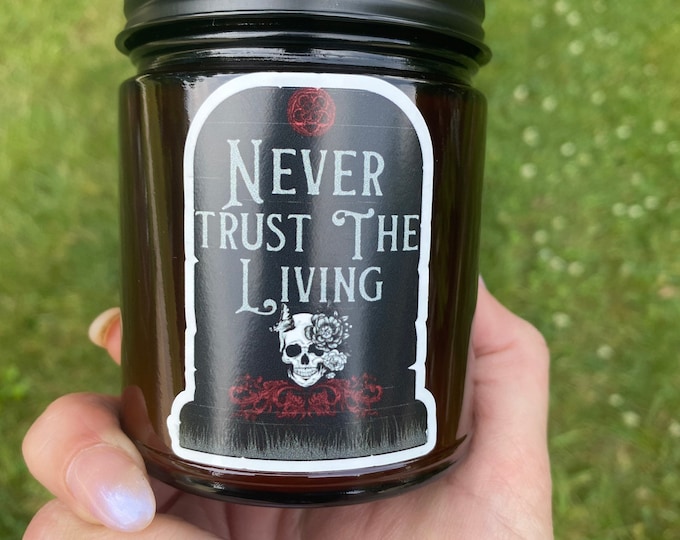 Never Trust The Living, Peanut Brittle, Pumpkin, Soy candle, candle, Halloween, phthalate free, fall candle, Halloween Movies, Fall Scents
