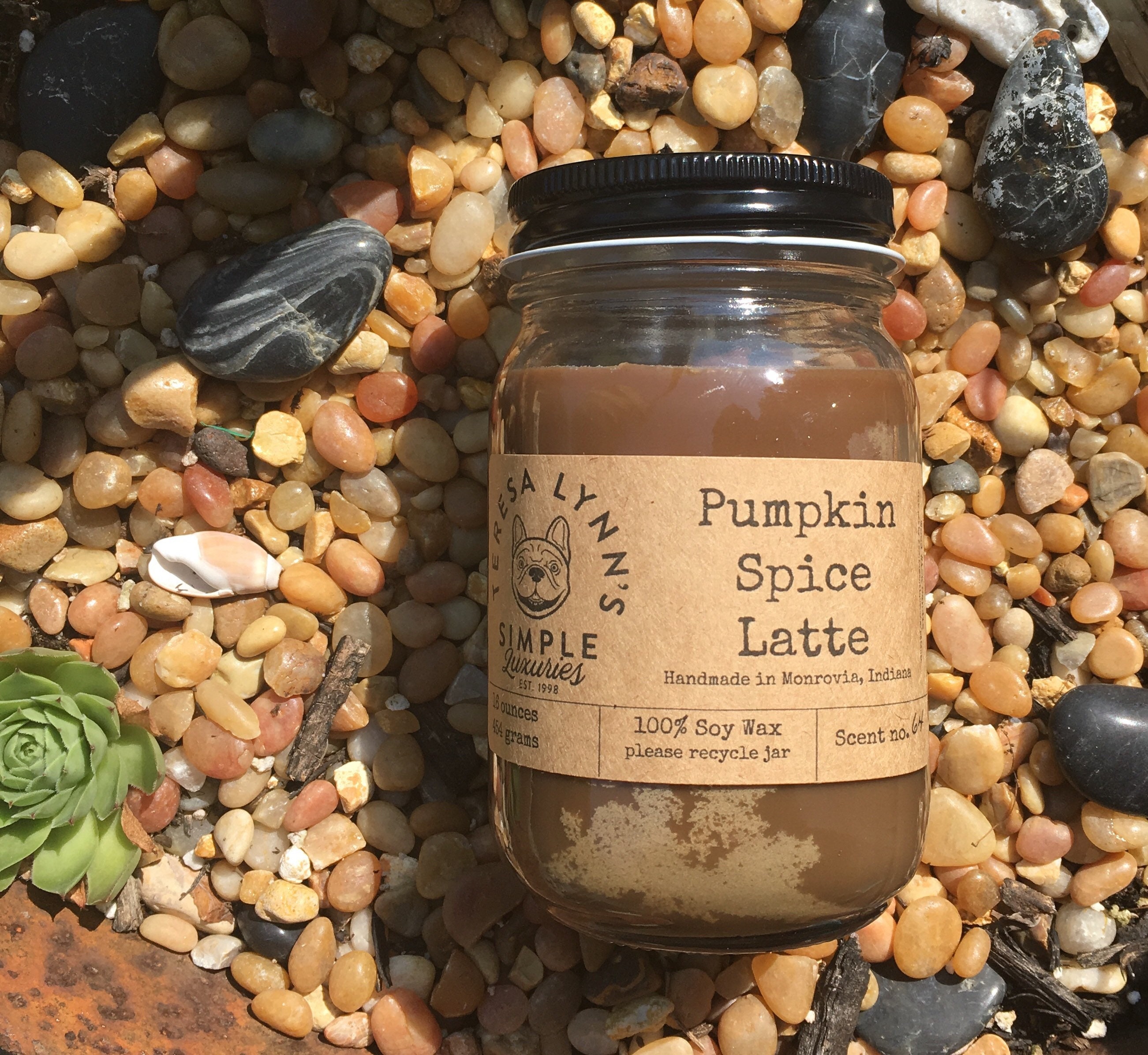 Pumpkin Spice Latte soy candle Latte Candle wooden wick French