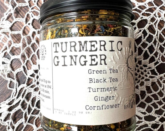 Featured listing image: Turmeric Ginger Loose Leaf Tea: Spicy Superfood Blend