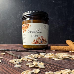 Granola Girl Candle- Oatmeal, Honey, Pecan Wooden Wick CoCoSoy Candle image 5