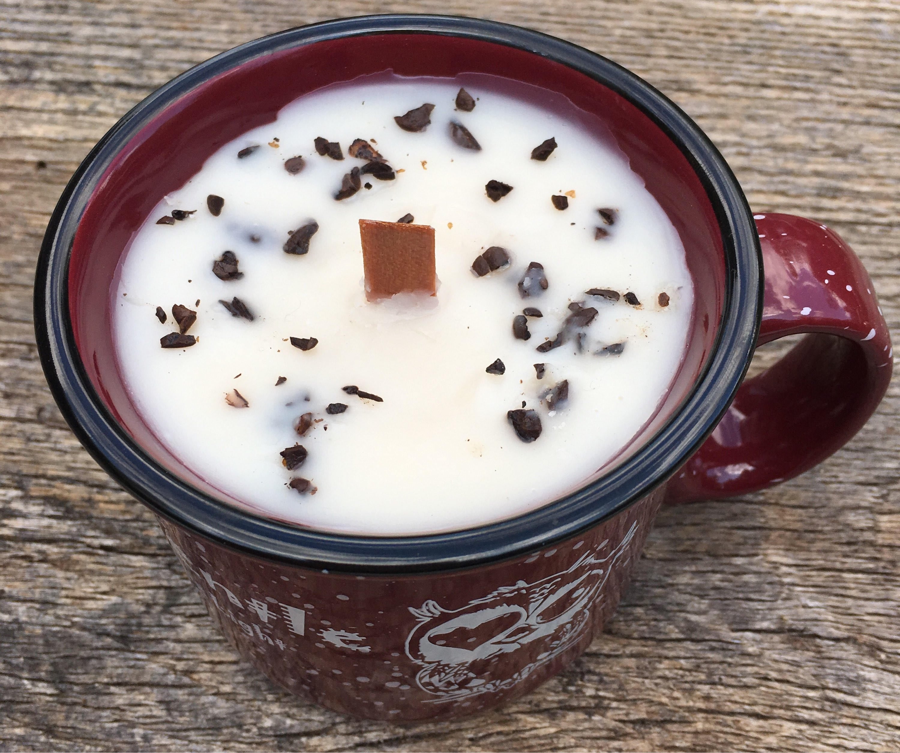 Wood wick | coffee bean candle | mug candle | vintage feel candle ...