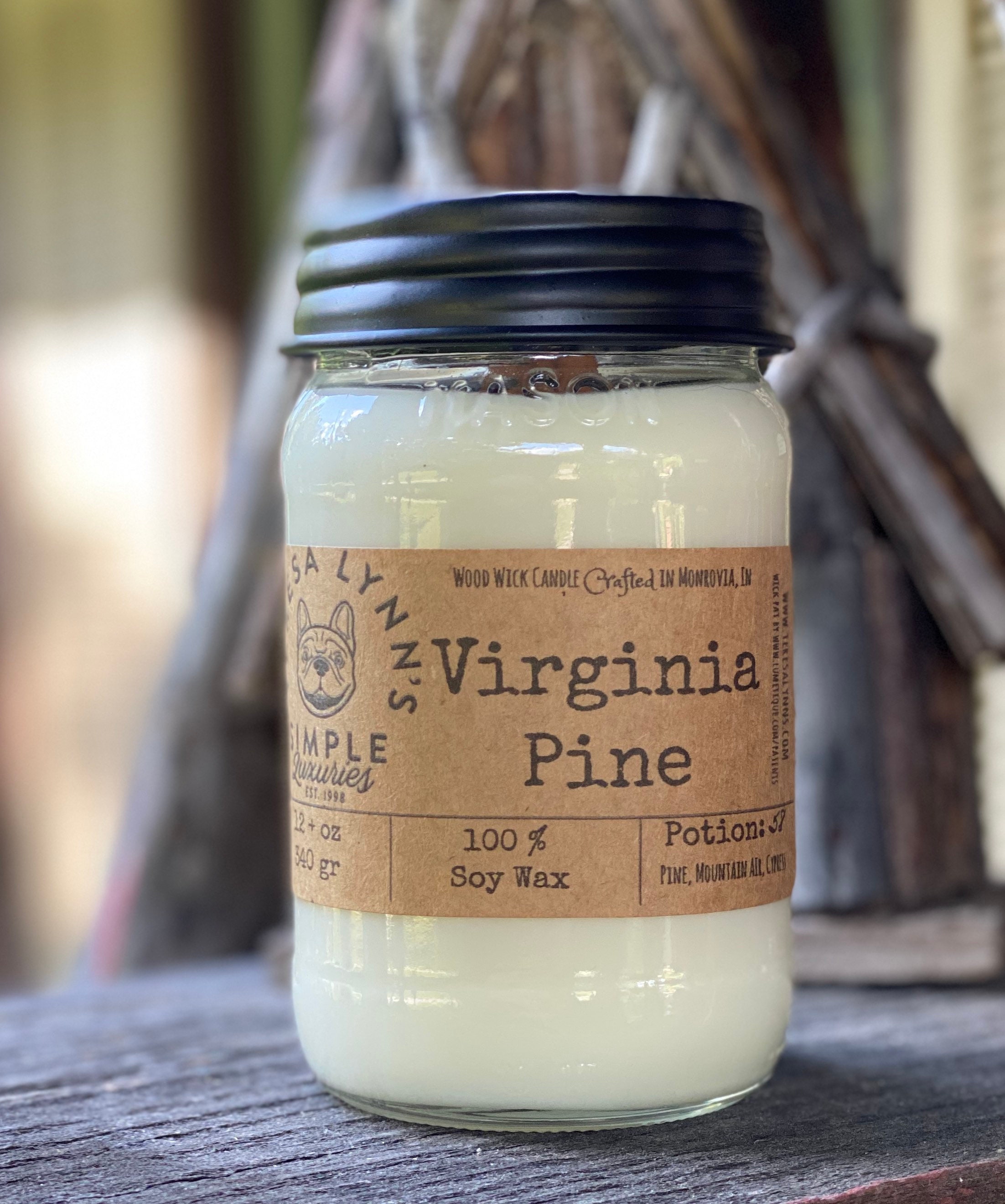 Virginia Pine, scented candle, wood wick candle , autumn candle, woodwick, Pine, essential oil