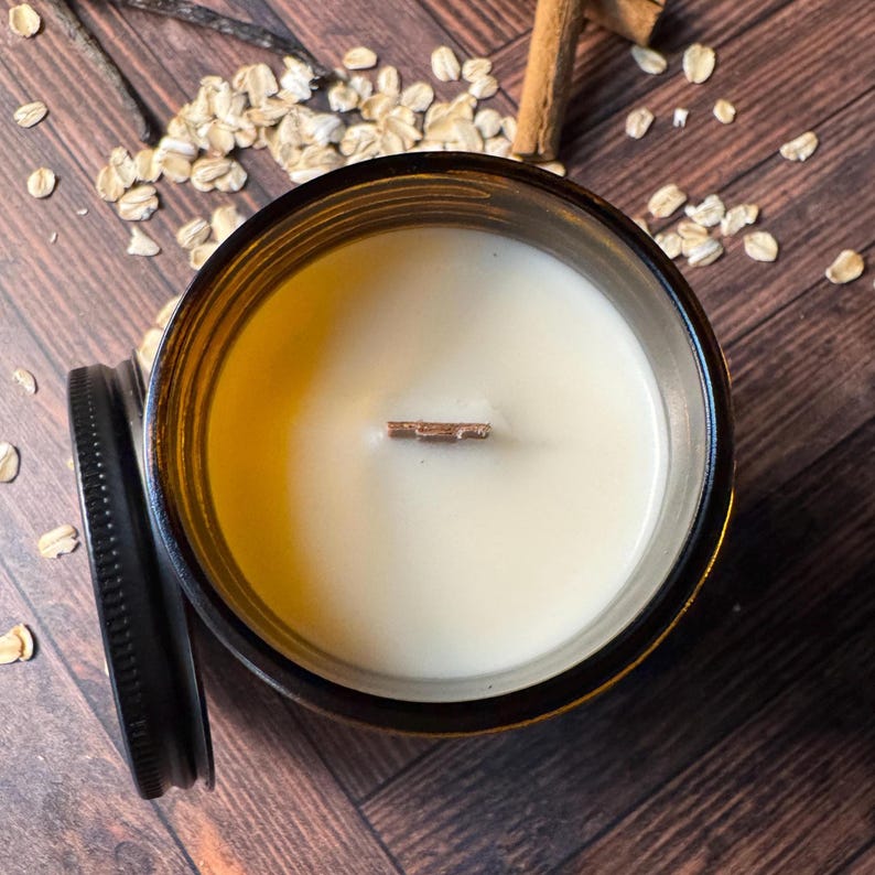 Granola Girl Candle- Oatmeal, Honey, Pecan Wooden Wick CoCoSoy Candle image 3