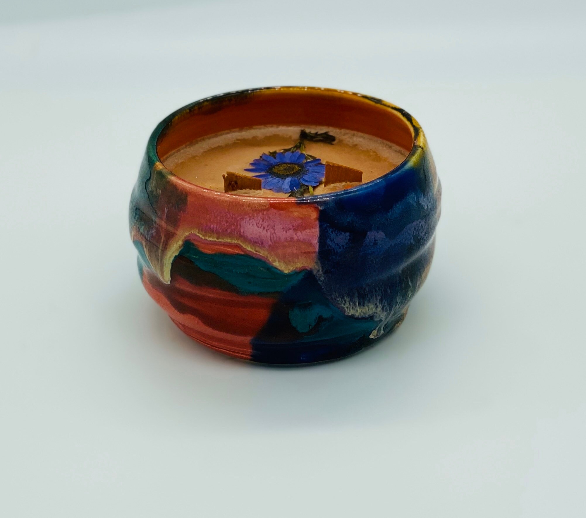 Sublime Pottery, vessel candle, Fall, , soy wax, handmade, one of a