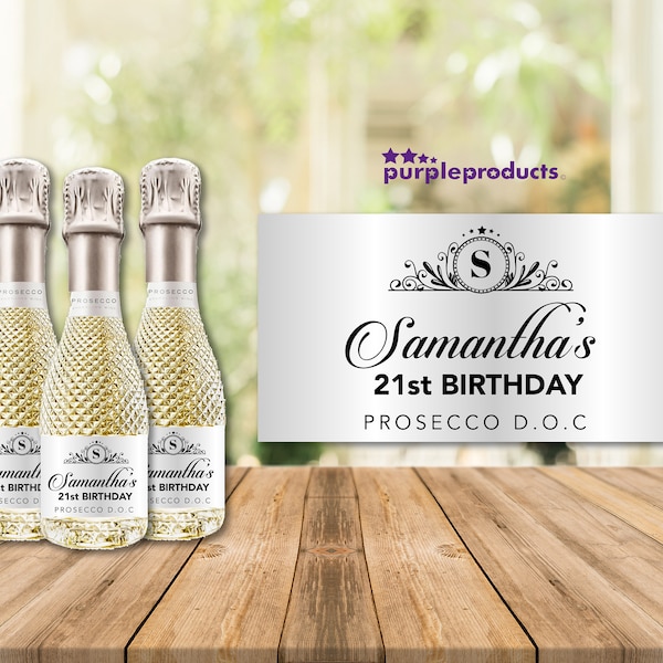Mini Personalised Prosecco Stickers Etsy
