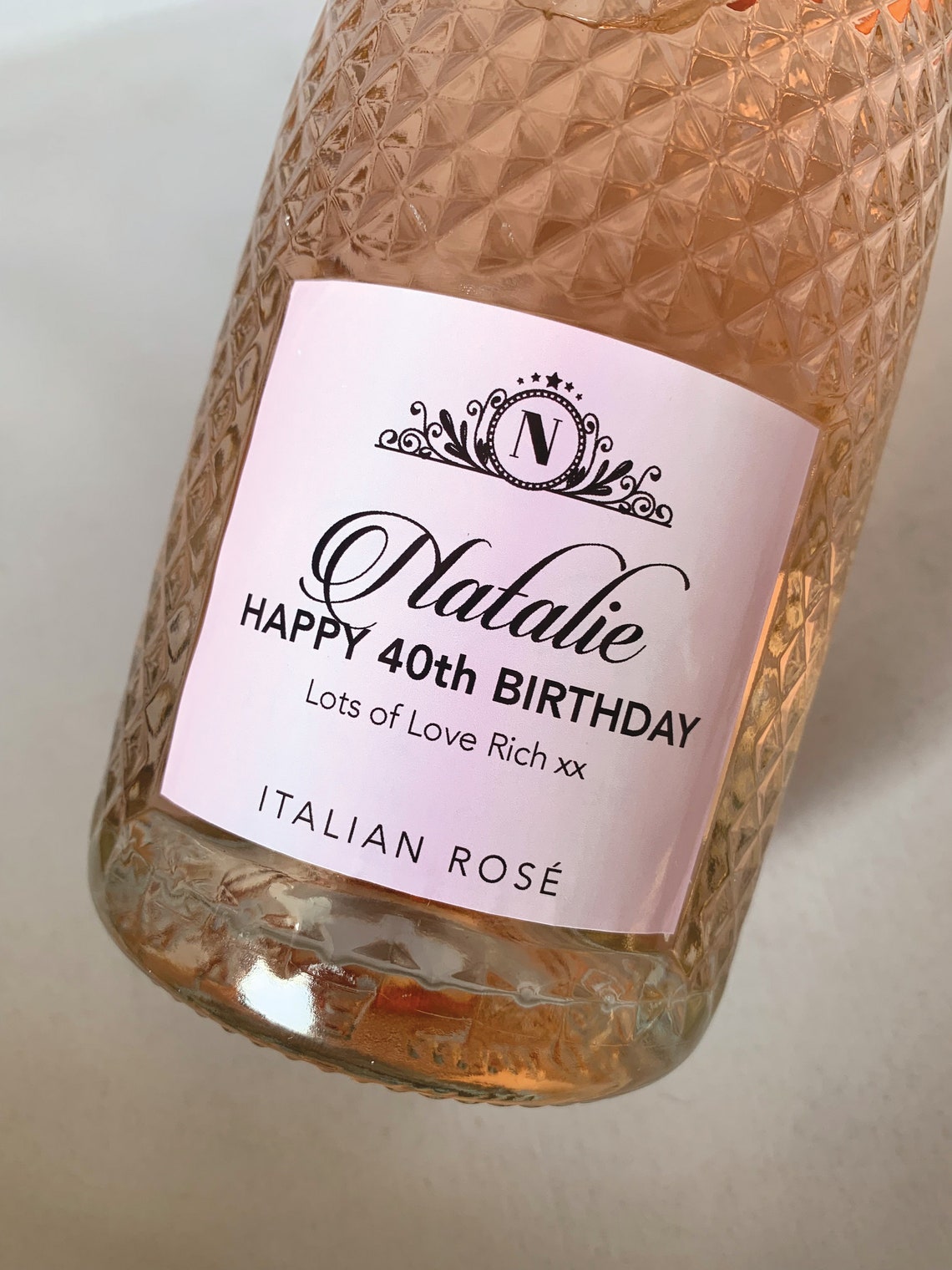 Personalised Prosecco Bottle Label Any Name Birthday Any Etsy
