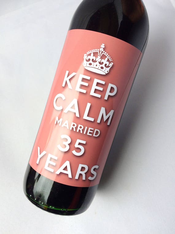 Keep Calm 35e Anniversaire De Mariage Corail Marie 35 Ans Etsy
