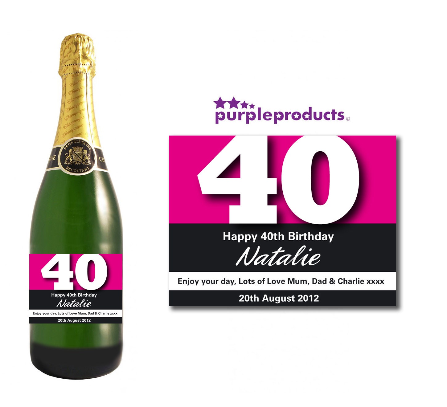 Personalisierte 40. GeburtstagWein Sekt/Prosecco & Bier Etsy
