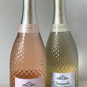Personalised Prosecco Bottle Label, Any Name, Birthday, Any Occasion.