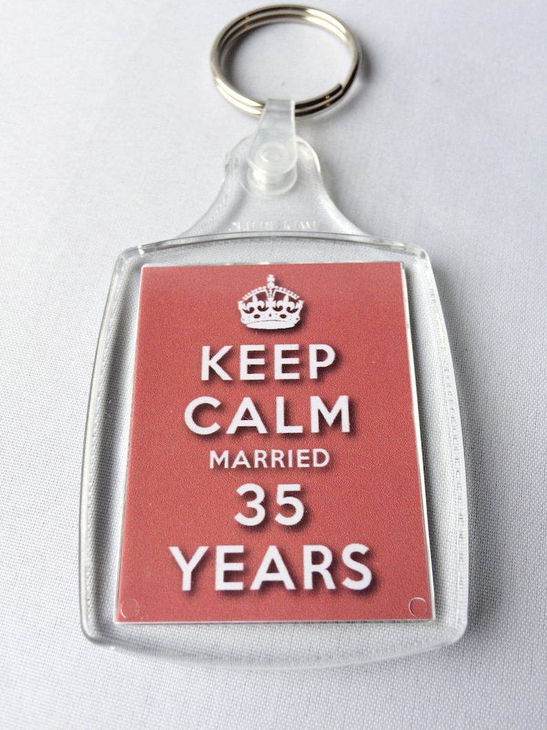 Keep Calm 35th Coral Wedding Anniversary Married 35 Years