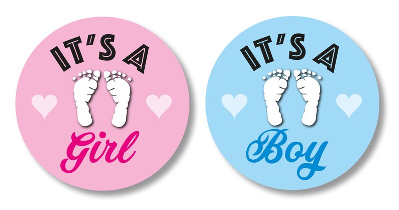 Stickers New baby It's a Girl, It's a Boy Gift seals, Baby Shower...