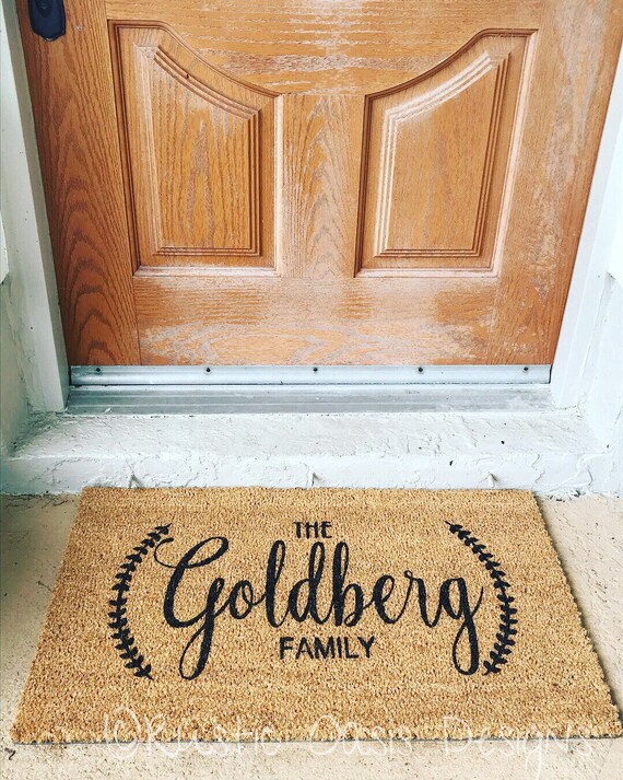 Personalized Doormat Front Door Mat Patio Rug Police Etsy