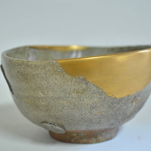 Karatsu bowl 6084K, Momoyama period,  kintsugi repair kintsugi yobitsugi