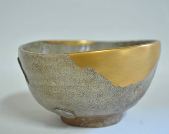 Karatsu bowl 6084K, Momoyama period,  kintsugi repair kintsugi yobitsugi