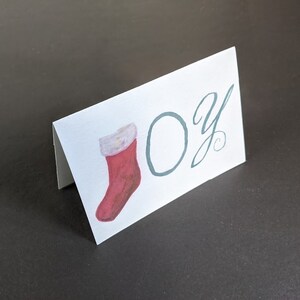 Watercolor Print Set of 10 Christmas Cards Christmas Joy